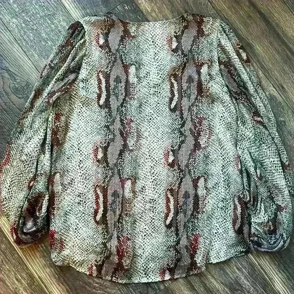 Adrienne Snake Print Blouse - Picture 6 of 7